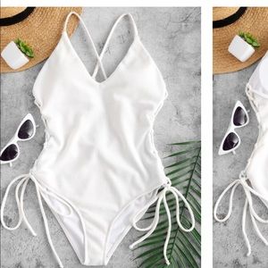 White One Piece Bathing Suit